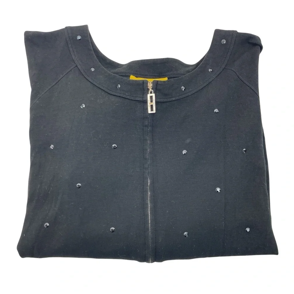 St. John Cardigan Jacket Large Black